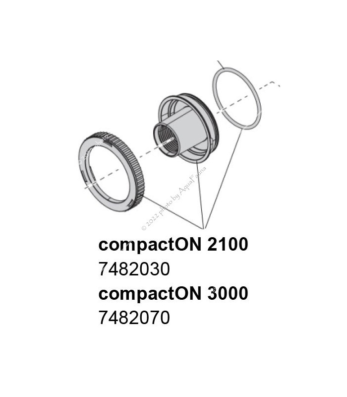Eheim rotorfedél tömítőgyűrűvel compactON 2100 vízpumpához (7482030)