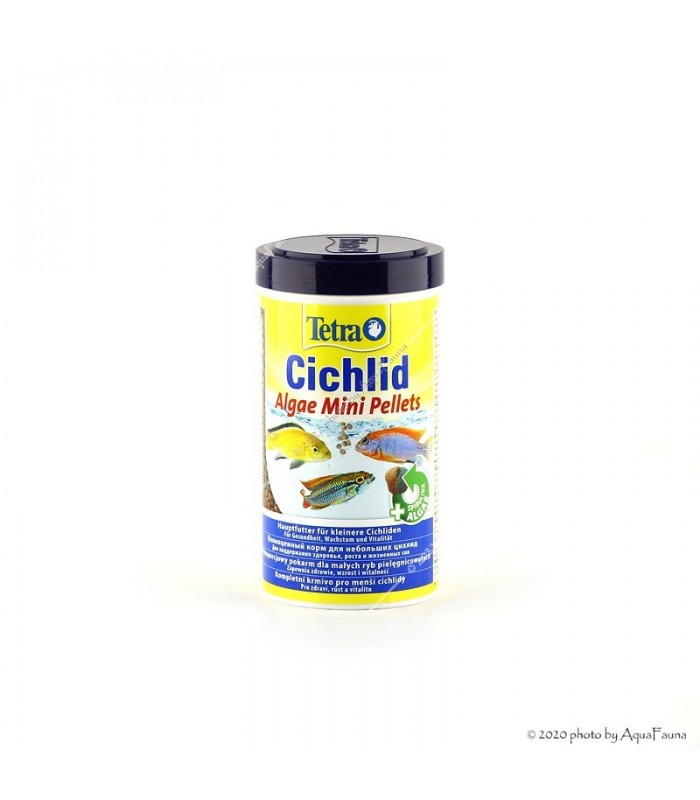 Tetra Cichlid Algae Mini Pellets - 500 ml - kis szemcséjű granulált eleség algaevő sügéreknek