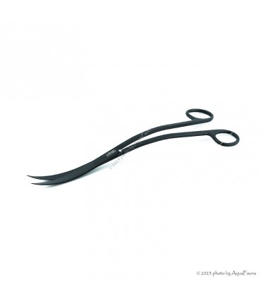 ISTA Water Plant Pro Scissors Wave Matt Black - hullámos vízinövény olló - 25 cm - FEKETE