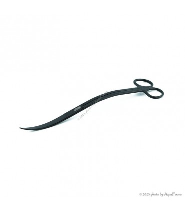 ISTA Water Plant Pro Scissors Wave Matt Black - hullámos vízinövény olló - 25 cm - FEKETE