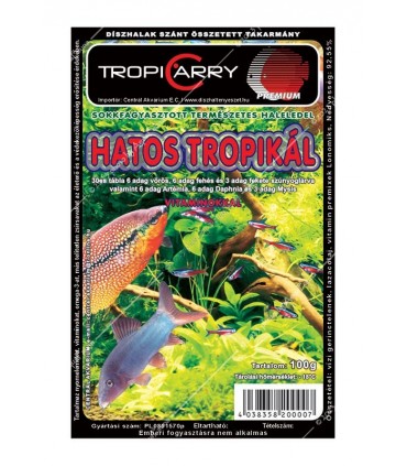 Fagyasztott Hatos tropikál - 100 g (vörös-, fehér szúnyoglárva, kagylóhús, cyclops, mysis, artemia)