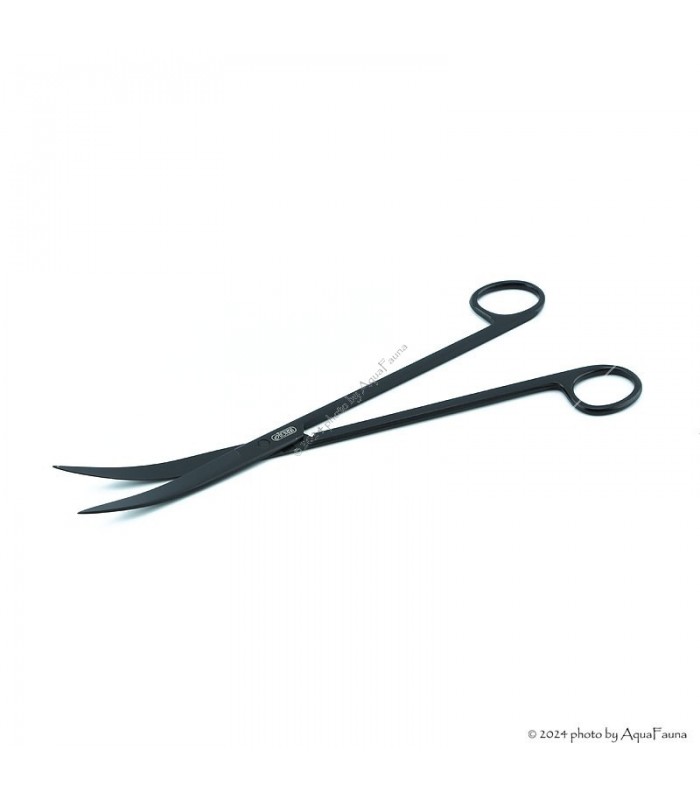 ISTA Water Plant Pro Scissors Matt Black - hajlított végű vízinövény olló - 25 cm - FEKETE