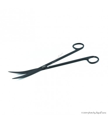 ISTA Water Plant Pro Scissors Matt Black - hajlított végű vízinövény olló - 25 cm - FEKETE
