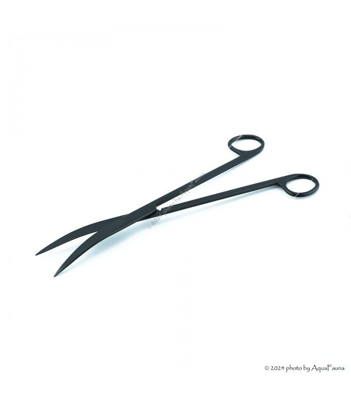ISTA Water Plant Pro Scissors Matt Black - hajlított végű vízinövény olló - 25 cm - FEKETE
