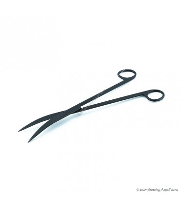 ISTA Water Plant Pro Scissors Matt Black - hajlított végű vízinövény olló - 25 cm - FEKETE