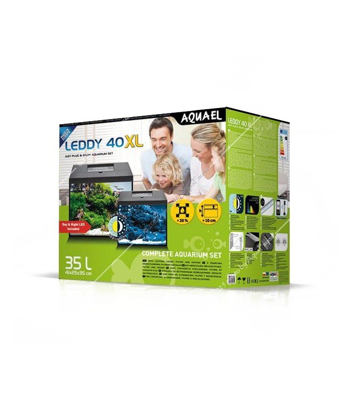 AquaEl Leddy 40 XL Day & Night LED akvárium szett - 35 liter - fekete