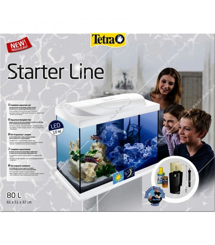 Tetra Starter Line LED 80 literes komplett akvárium - fehér