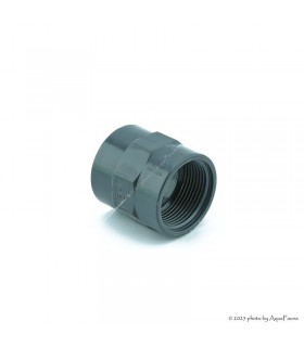 PVC karmantyú 50/40 mm-es csőhöz, 1 1/4" belső menettel