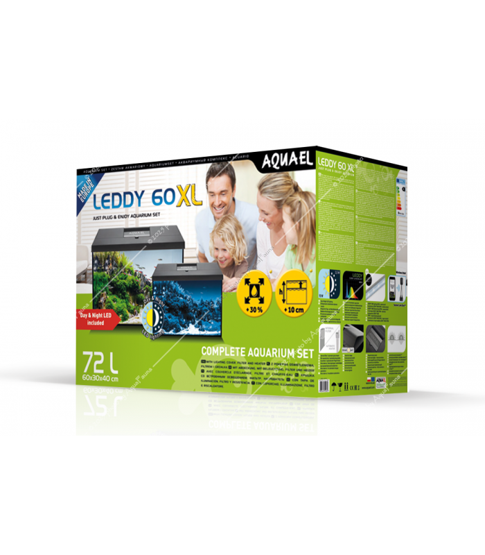 AquaEl Leddy 60 XL Plus Day & Night LED akvárium szett - 72 liter - fekete