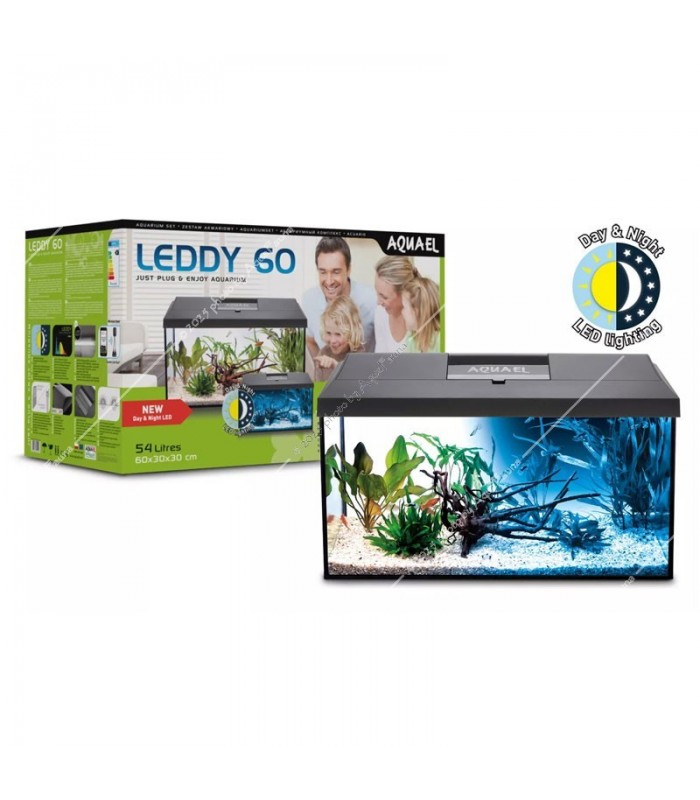 AquaEl Leddy 60 Day & Night LED black akvárium szett - 54 liter - fekete