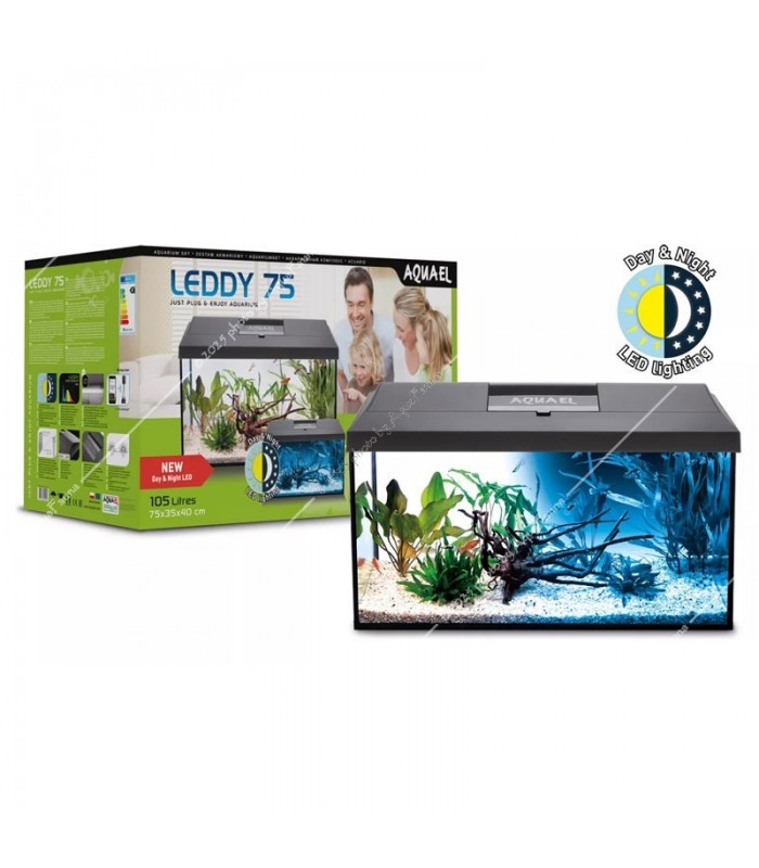 AquaEl Leddy 75 Day & Night LED 2.0 BIO-FS black akvárium szett - 105 liter - fekete
