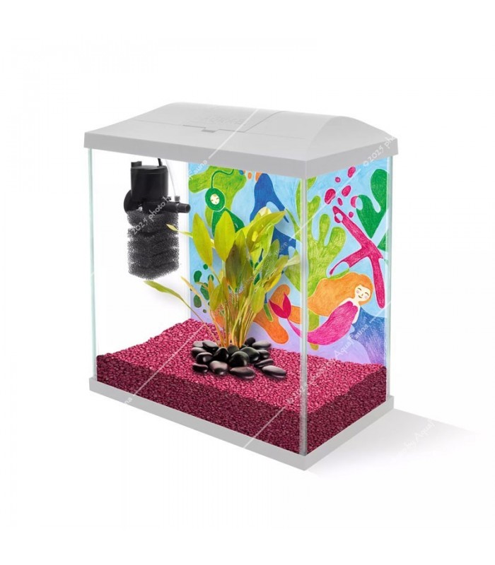 AquaEl Leddy Set MINI 35 white - akvárium (fehér) garnélarákoknak és kisebb halaknak (35x18x30)