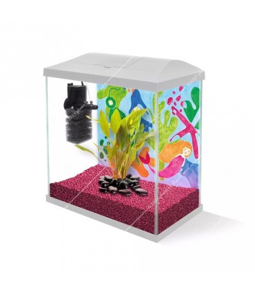 AquaEl Leddy Set MINI 35 white - akvárium (fehér) garnélarákoknak és kisebb halaknak (35x18x30)