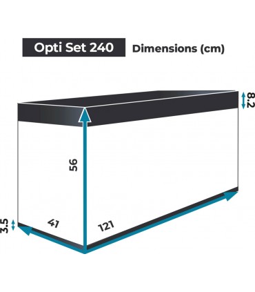 AquaEl Opti Set 240 White 2.0 - akvárium szett 121x41x51 cm (240 liter) - fehér