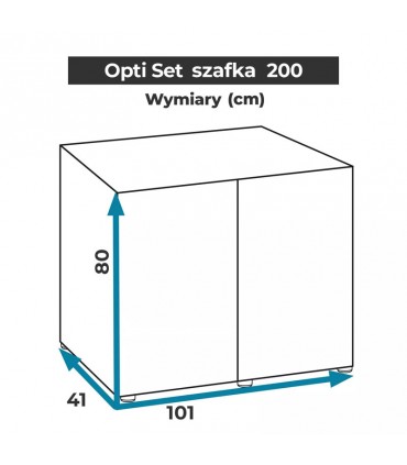 AquaEl Opti Set 200 Black Cabinet - univerzális akvárium szekrény 101x41x80 cm - fekete