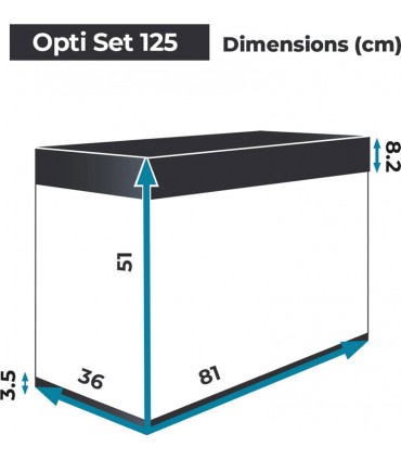 AquaEl Opti Set 125 Black - akvárium szett 81x36x131cm (125 liter) - fekete - BÚTORRAL