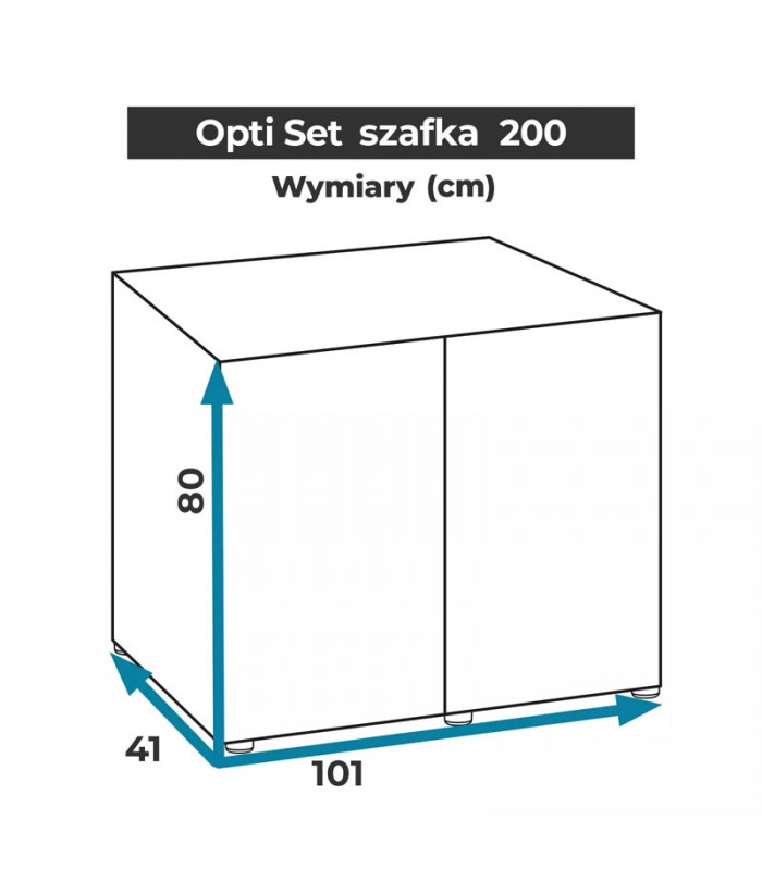AquaEl Opti Set 200 Black - akvárium szett 101x41x136 cm (200 liter) - fekete - BÚTORRAL
