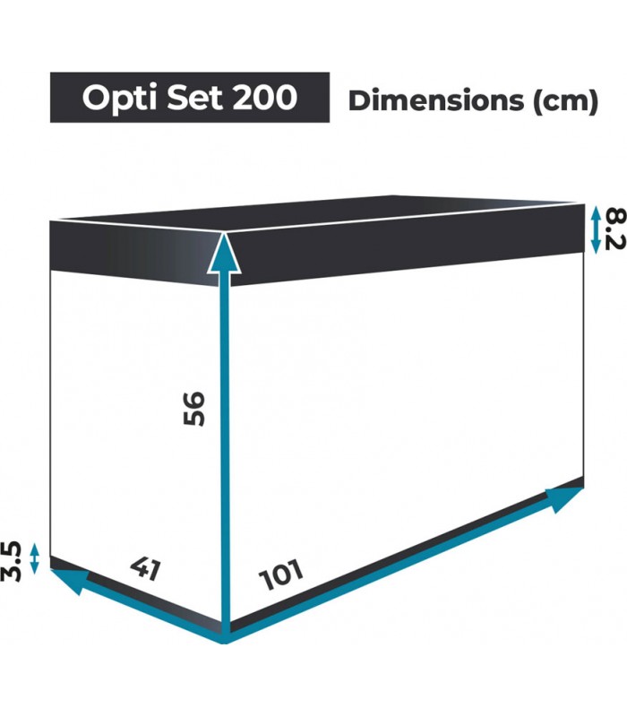 AquaEl Opti Set 200 Grey - akvárium szett 101x41x136cm (200 liter) - szürke - BÚTORRAL
