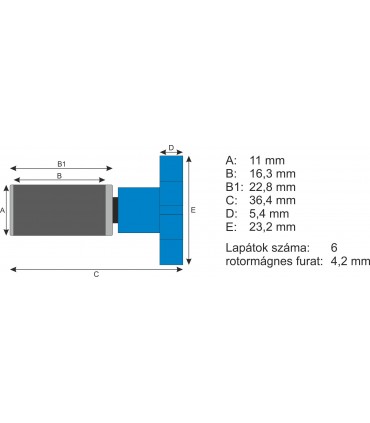 AquaEl rotor Versamax 3 (FZN-3) akasztós szűrőhöz, Unifilter 500/500UV szűrőhöz