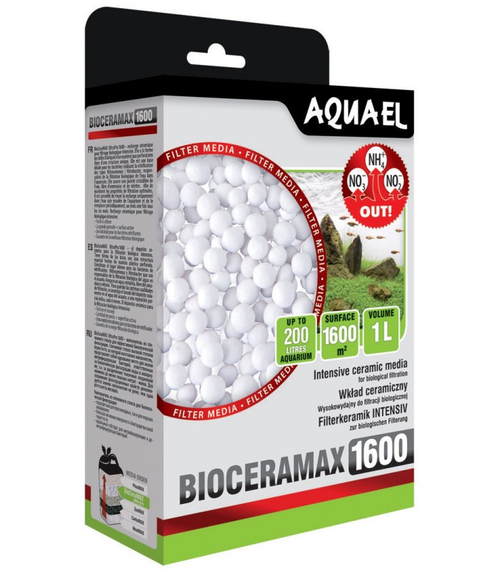 AquaEl Filter Media BioCeraMAX 1600 szűrőanyag - porózus kerámiagömb - 1 liter