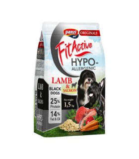 FitActive BlackDogs Hypoallergenic Adult (bárány) száraztáp - Sötét színű felnőtt kutyáknak - 1,5 kg