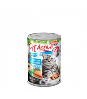 FitActive konzerv Adult (csirke, pulyka, kacsa, liba, répa) konzerv - felnőtt macskáknak - 415 g