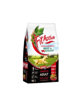 FitActive Pure Hypoallergenic Beef-Rosehip - száraztáp (marha,csipkebogyó) felnőtt kutyáknak - 3 kg