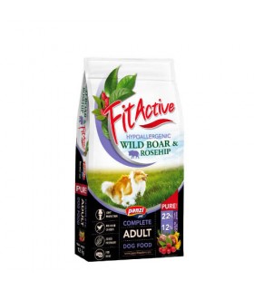 FitActive Pure Hypoallergenic Wild boar-Rosehip - száraztáp felnőtt kutyáknak - 12 kg