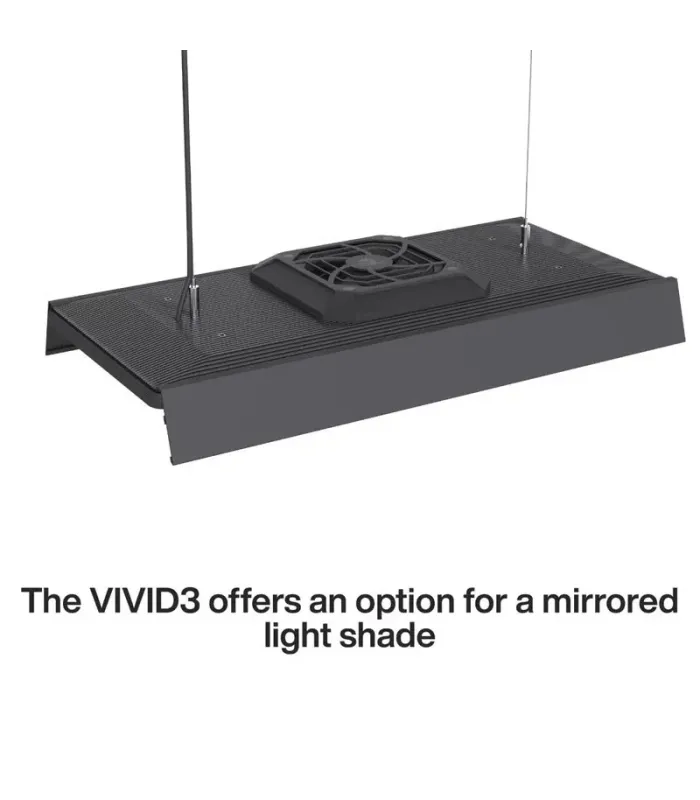 Chihiros Shade - árnyékoló WRGB Vivid III lámpához - tükörrel - Fekete