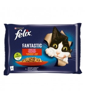 Felix Fantastic macskaeledel aszpikban (nyúl, bárány) - 4x85 g