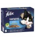 Felix Fantastic macskaeledel halas válogatás aszpikban (tonhal, lazac, tőkehal, lepényhal) - 12x85 g