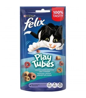 Felix Play Tubes jutalomfalat macskáknak (hal, garnéla) - 50 g