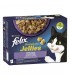 Felix Sensations Jellies macskaeledel aszpikban (bárány, pulyka, makréla, hering) - 12x85 g