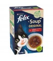 Felix Soup Original kiegészítő macskaeleség (marha, csirke, bárány) - 6x48 g