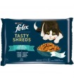 Felix Tasty Shreds macskaeledel szószban (halas válogatás) - 4x80 g