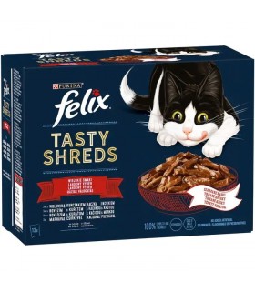 Felix Tasty Shreds macskaeledel szószban (házias válogatás) - 12x80 g