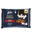Felix Tasty Shreds macskaeledel szószban (házias válogatás) - 4x80 g