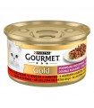 Gourmet Gold Duo macskaeledel szószban (marha, csirke) - 85 g