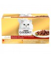 Gourmet Gold falatok macskaeledel szószban Multipack (húsos válogatás) - 4x85 g