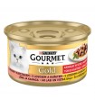 Gourmet Gold falatok macskaeledel szószban (lazac, csirke) - 85 g