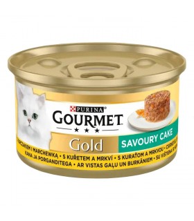 Gourmet Gold Savoury Cake macskaeledel (csirke, sárgarépa) - 85 g
