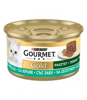 Gourmet Gold Terrine macskaeledel pástétom (nyúlhús darabok) - 85 g