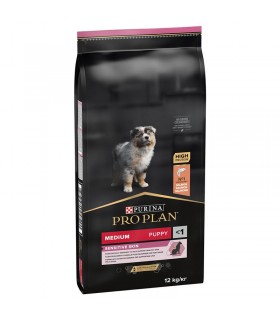 PRO PLAN Medium Puppy Sensitive Skin - Szárazeledel kölyök kutyáknak (lazac) - 12 kg