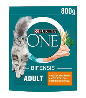 Purina ONE Adult Bifensis száraztáp macskáknak (csirke, gabona) - 800 g