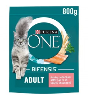 Purina ONE Adult Bifensis száraztáp macskáknak (lazac, gabona) - 800 g