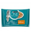 Purina ONE Adult nedves macskaeledel (csirke, zöldbab) - 4x85 g