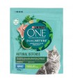 Purina ONE Dual Nature Adult - száraztáp macskáknak (pulyka, spirulina) - 750 g