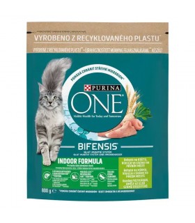 Purina ONE Indoor Bifensis - száraztáp lakásban tartott macskáknak (pulyka, gabona) - 800 g