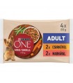 Purina ONE Mini-Small Adult - nedves eledel kutyáknak (marha, csirke szószban) - 4x85 g