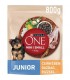 Purina ONE Mini-Small Junior - száraztáp kutyáknak (csirke, rizs) - 800 g